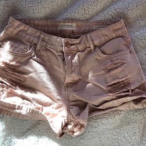 high waisted jean shorts